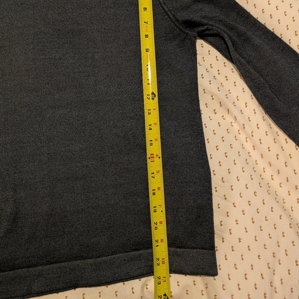 Massimo Dutti Men's 100% Merino Wool Crew Neck Sweater -M -Blue/grey - Picture 3 of 6